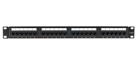 RS PRO Cat6 24 Port RJ45 RJ Patch Panel UTP 1U Black - RS Components ...