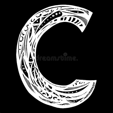 Capital Letter , Color White on Black Background, Stock Vector - Illustration of invitation ...