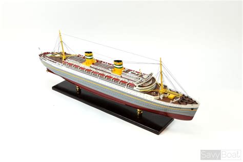 SS Nieuw Amsterdam Handcrafted Wooden ocean liner model ship