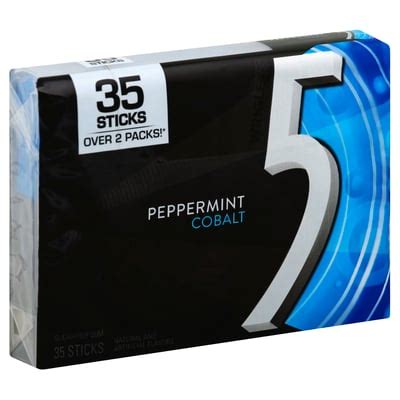 5 - 5, Gum, Sugarfree, Peppermint Cobalt (35 count) | Shop | Weis Markets