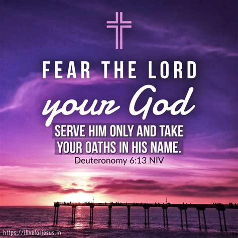 Fear the Lord your God – I Live For JESUS