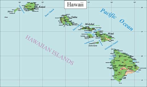 Hawaiian Islands Maps Pictures | Map of Hawaii Cities and Islands
