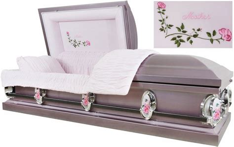 2211 - Mother Casket 18ga Lavender Metallic w/ Silver Accent, Pink Velvet | Casket