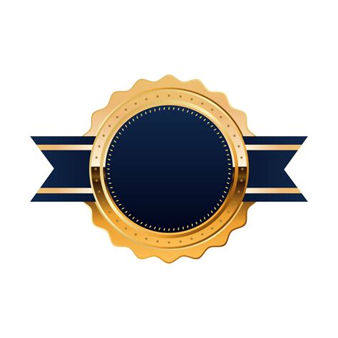 Premium Quality badge With Blue and Gold color 13195637 PNG