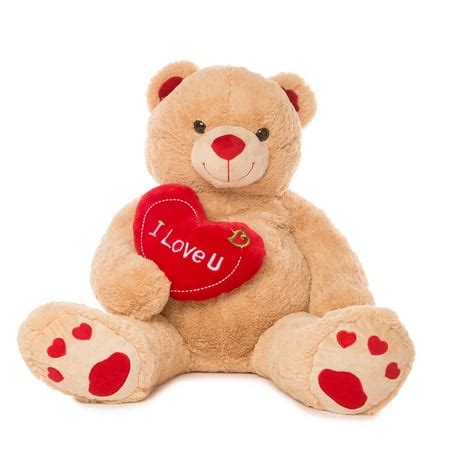 Jumbo 48" Teddy Bear with "I Love You" Heart - Walmart.com