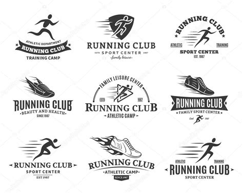 Vector Running Club Logo : Logo running man for weight loss.