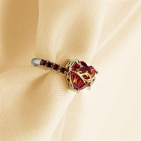 Sacred Heart Ring, Heart Ring with Gem, Sacred Heart of Jesus Ring, Gift for Catholic/Mother ...