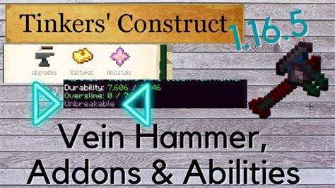 Tinkers Construct 1.16.5 ~ Vein Hammer, All Tinkers Addons & Abilities ~ Minecraft Mod Spotlight ...