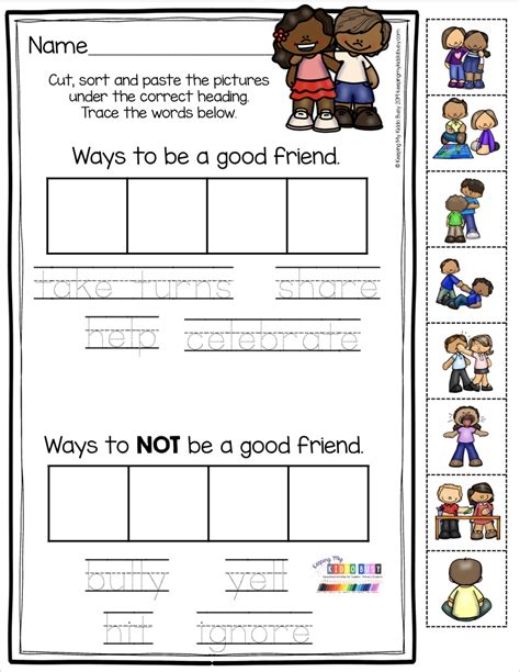 Ways to be a good friend - Friendship and social skills activities for kids - teach students how ...