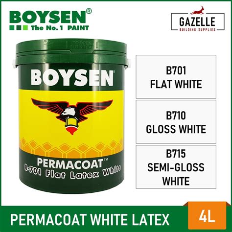 Boysen White Latex Paints Gallon (4L) for Concrete and Stone | Shopee Philippines