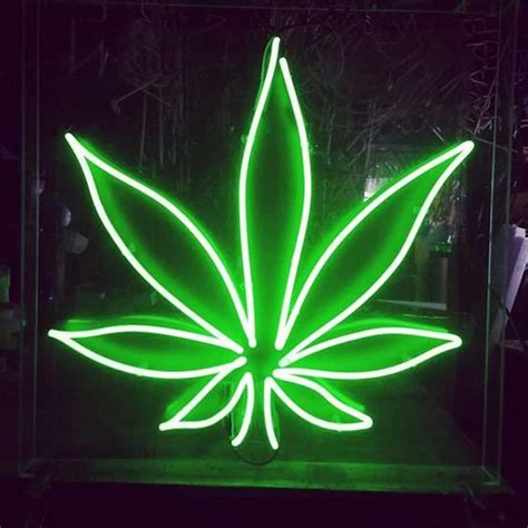 Download Weed Aesthetic Neon Light Green Wallpaper | Wallpapers.com