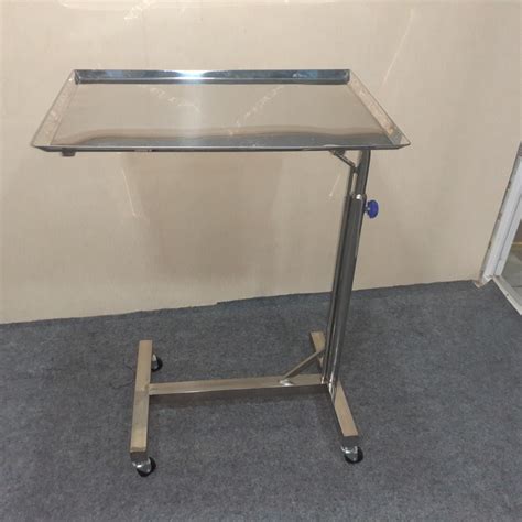 Jual Meja Mayo Stainless|Meja Makan Pasien|Overbed Table Stainless Steel | Shopee Indonesia