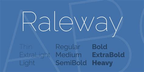 Raleway Font FREE Download & Similar Fonts | FontGet