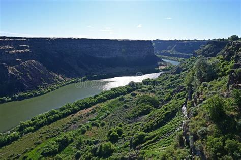 Tha Snake River and Snake River Canyon in Twin Falls, Idaho. Stock Photo - Image of snake ...