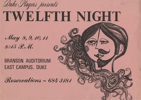 "Twelfth Night" Poster, Duke Players, undated | Repository: … | Flickr