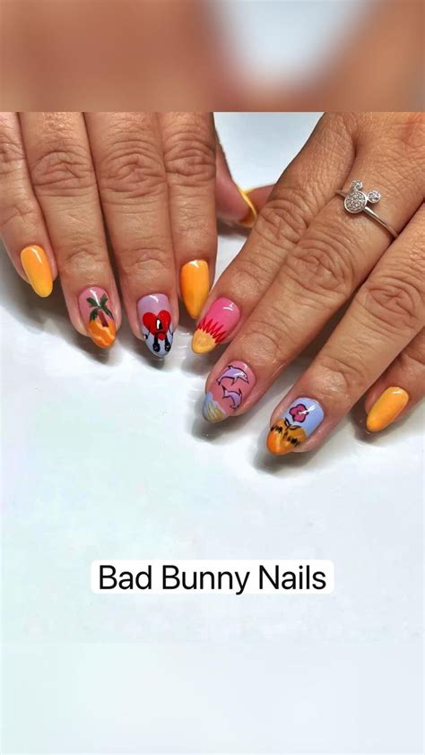 Bad Bunny Nails | Nails, Bunny nails, Avengers nails