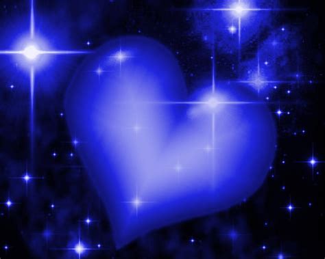 Royal Blue Heart With Starry Background Background Image, Wallpaper or ...