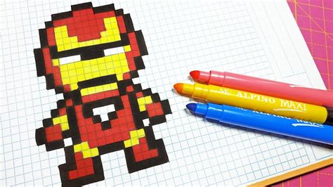 Handmade Pixel Art How To Draw Iron Man Pixelart | The Best Porn Website