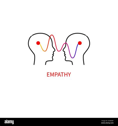 Logo empathy. Interpersonal communication abstract icon. Two profiles and a wave Stock Vector ...