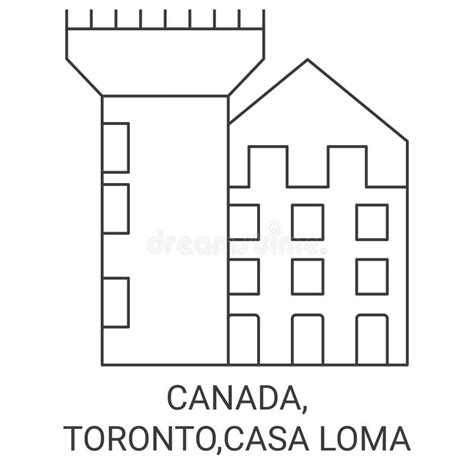 Canada, Toronto,Casa Loma Travel Landmark Vector Illustration Stock Illustration - Illustration ...