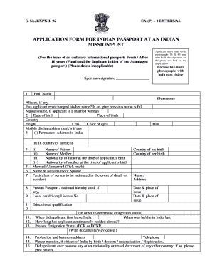 How To Prepare India Passport - Fill Online, Printable, Fillable, Blank ...