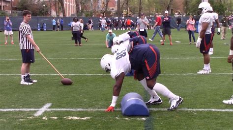 Auburn Defensive Line Drills: Spring Practice 9 - YouTube