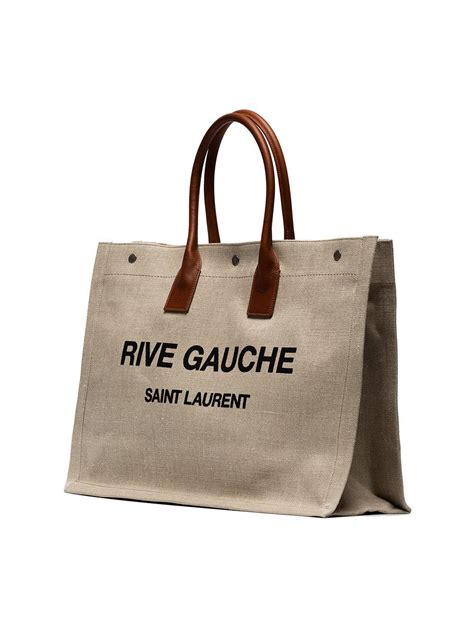 Saint Laurent Canvas Rive Gauche Large Noe Tote - Lyst