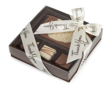 4 Piece Thank You Assorted Chocolate Truffle Message Gift Box – Chocolate Wise