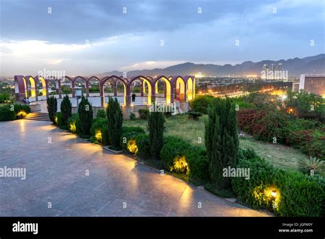 View of Islamabad city and its skyline from top of Pakistan Monument ...