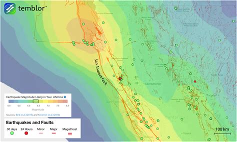 Northern California Earthquake Faults Map