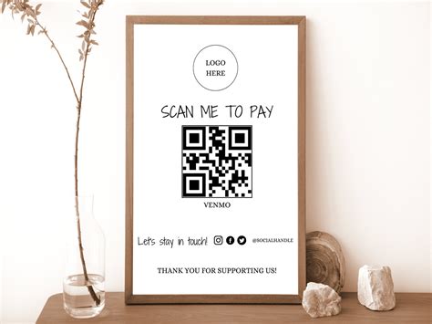 Scan to Cashapp Paypal Venmo Printable Payment Sign - Etsy