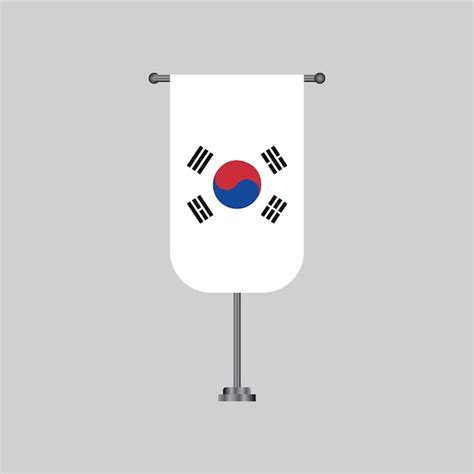 Premium Vector | Illustration of south korea flag template