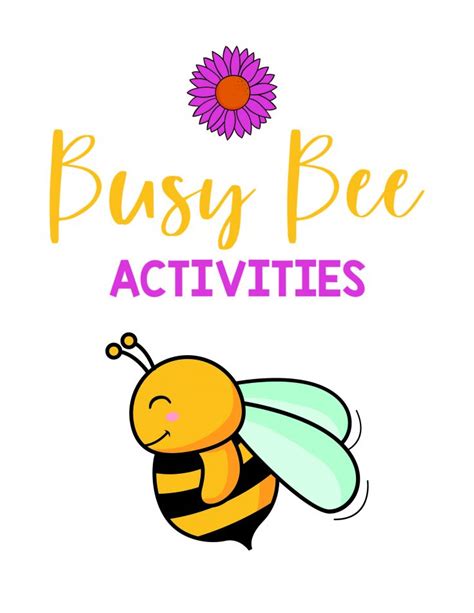 Free Busy Bee Activity Pack Printable for Kids | The DIY Mommy