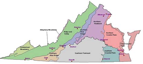 Physiographic Regions of Virginia