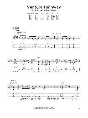 Ventura Highway Guitar Chords