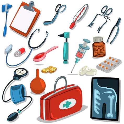 Premium Vector | Doctor's tools. medical surgical equipment ...