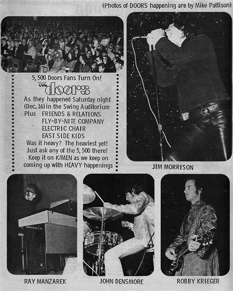 Doors 1967 at the Swing Auditorium | Jim morrison, The doors jim morrison, Auditorium