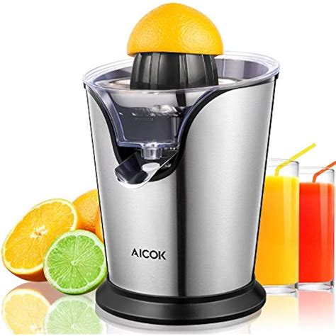 Aicok Electric Citrus Juicer Stainless Steel Orange Squeezer 100W Ultra ...