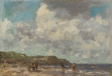 Jacob Maris | Paintings prev. for Sale | Shell fishermen in the breakers