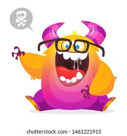 Happy Monster Caroon Art Orange Photos and Images | Shutterstock