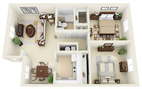 2 #Bedroom Apartment/House #Plans | Home Designer Ideas | Mặt bằng nhà nhỏ, Mặt bằng tầng nhà ...