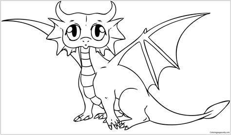 Cute Baby Dragon Coloring Pages - Dragon Coloring Pages - Coloring ...