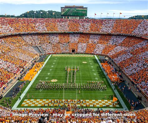 Tennessee Volunteers Neyland Stadium UT Vols NCAA Football Checkerboard ...