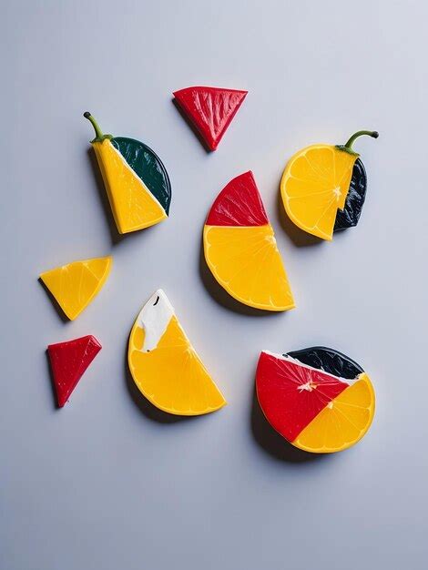 Premium AI Image | A minimalist abstract painting of a fruit plate