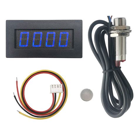 Buy DIGITEN 4 Digital LED Tachometer RPM Speed Meter+Hall Proximity ...