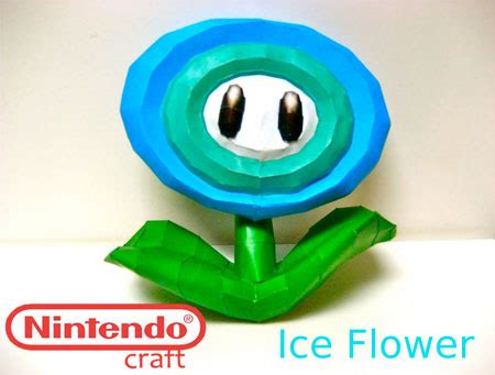 Super Mario Galaxy - Ice Flower Papercraft ~ Paperkraft.net - Free ...