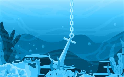 Ship Anchor Underwater - Illustration - TemplateMonster