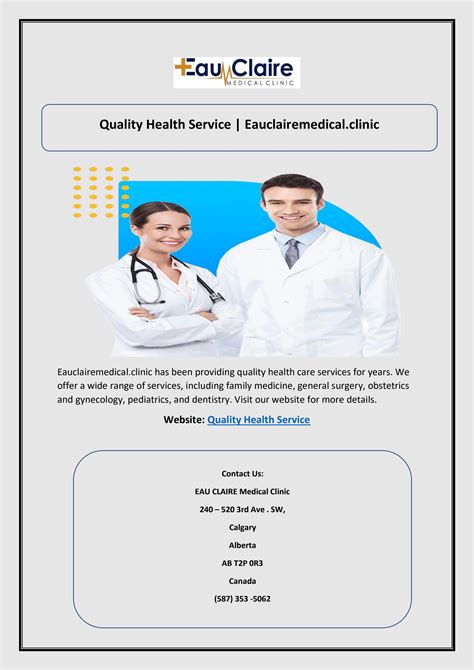 Quality Health Service | Eauclairemedical.clinic by EAU CLAIRE Medical Clinic - Issuu