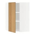 METHOD Corner wall cabinet with shelves - white, Ekestad oak, 88x37x60 cm (591.233.96) - reviews ...