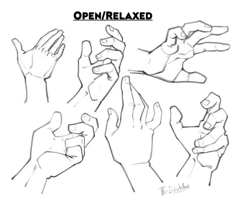 Hand References: Open/Relaxed by TheInkyWay on Newgrounds